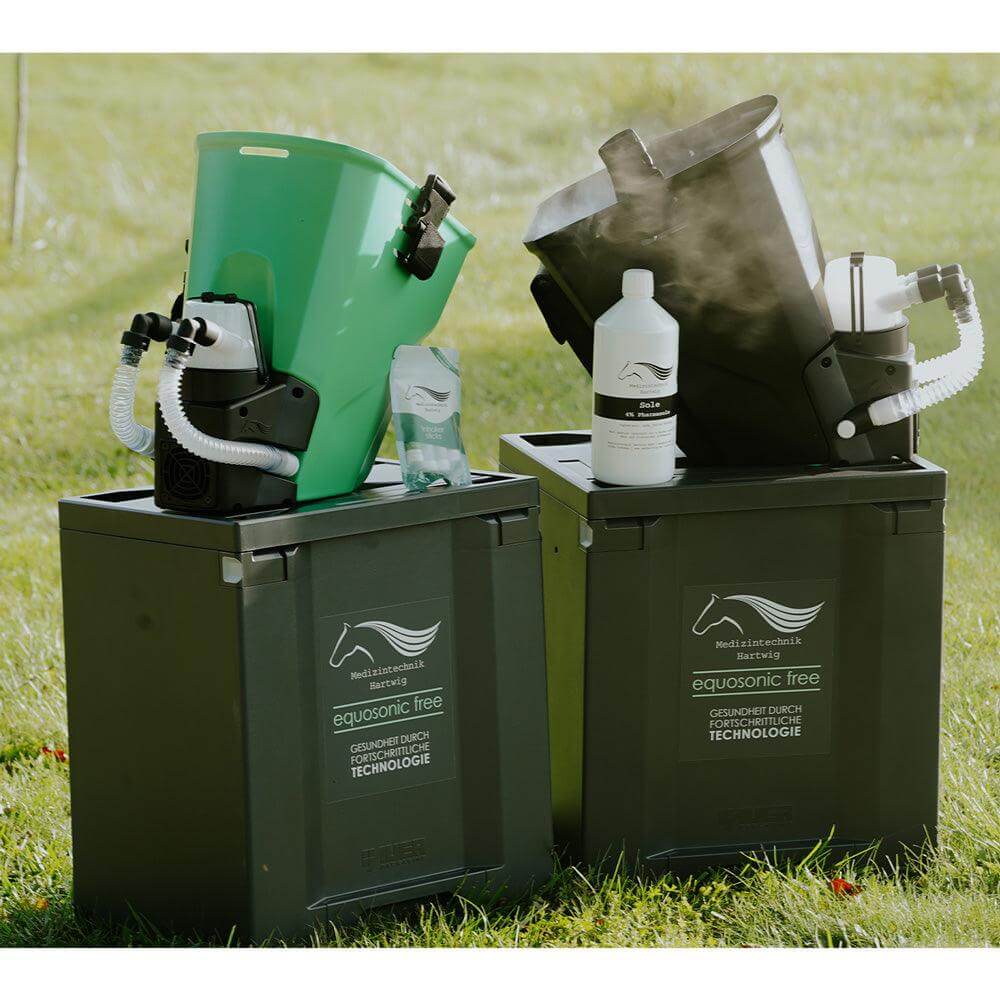 Inhalator für Pferde equosonic free Starterpaket schwarz (Pferd Standard)